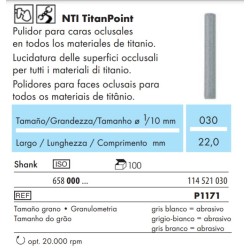 NTI Titan Point Gris Pulidor para caras oclusales